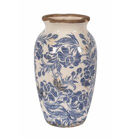 Blue Toile Vase