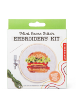 Mini Cross-Stitch Embroidery Kit - Burger