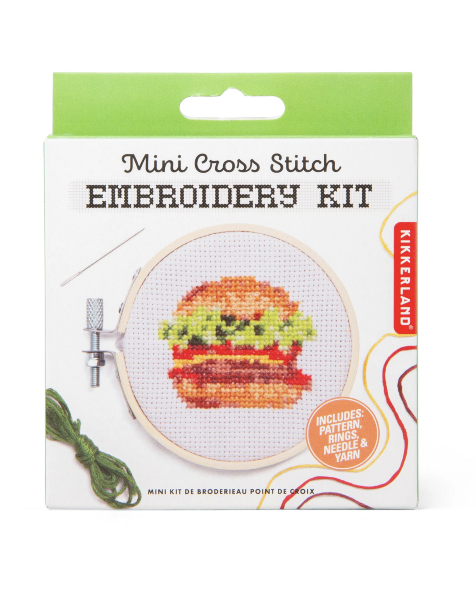 Mini Cross-Stitch Embroidery Kit - Burger