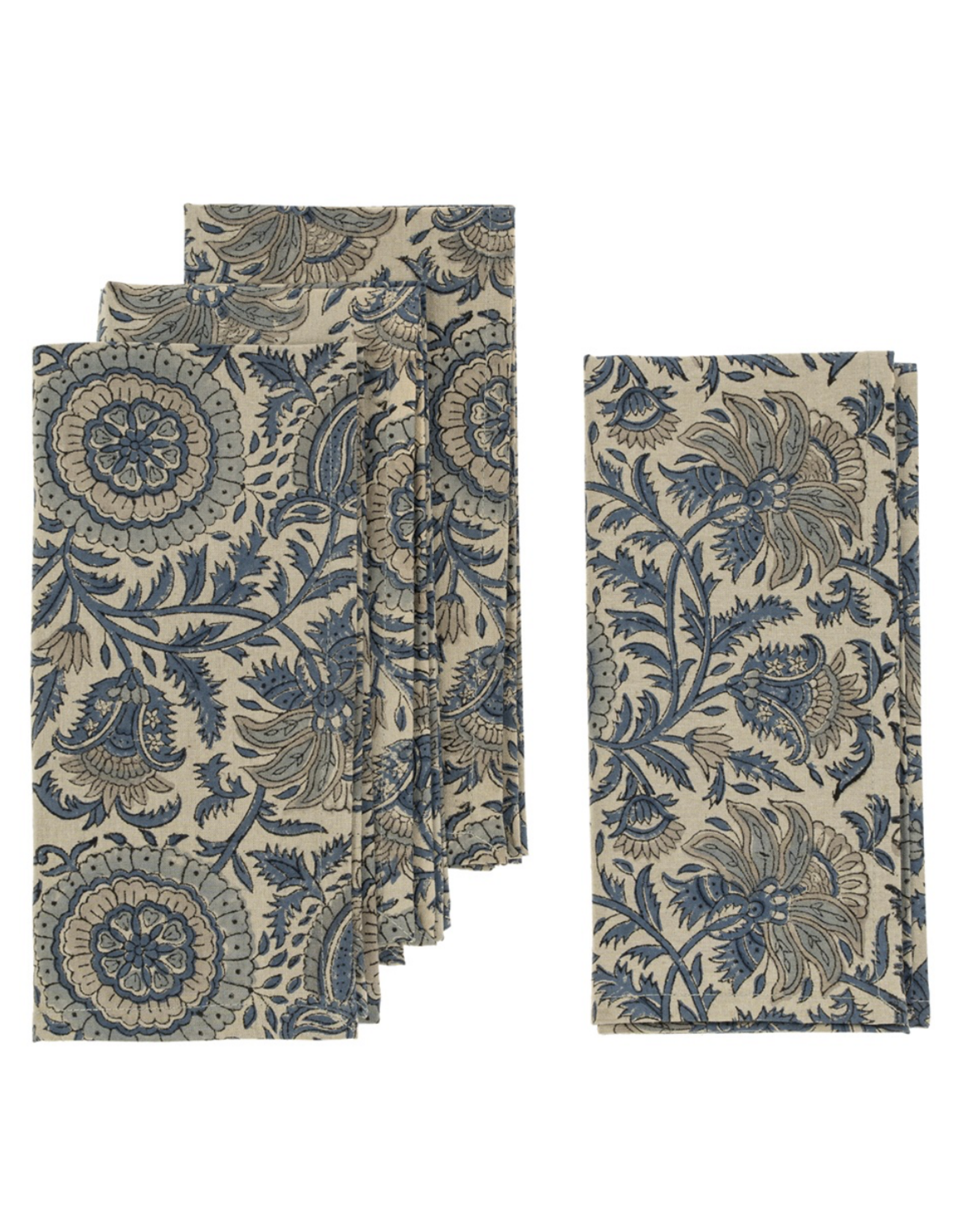 Capri Block Print Napkins S/4