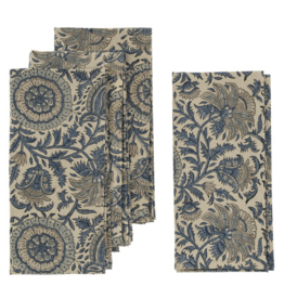 Capri Block Print Napkins S/4