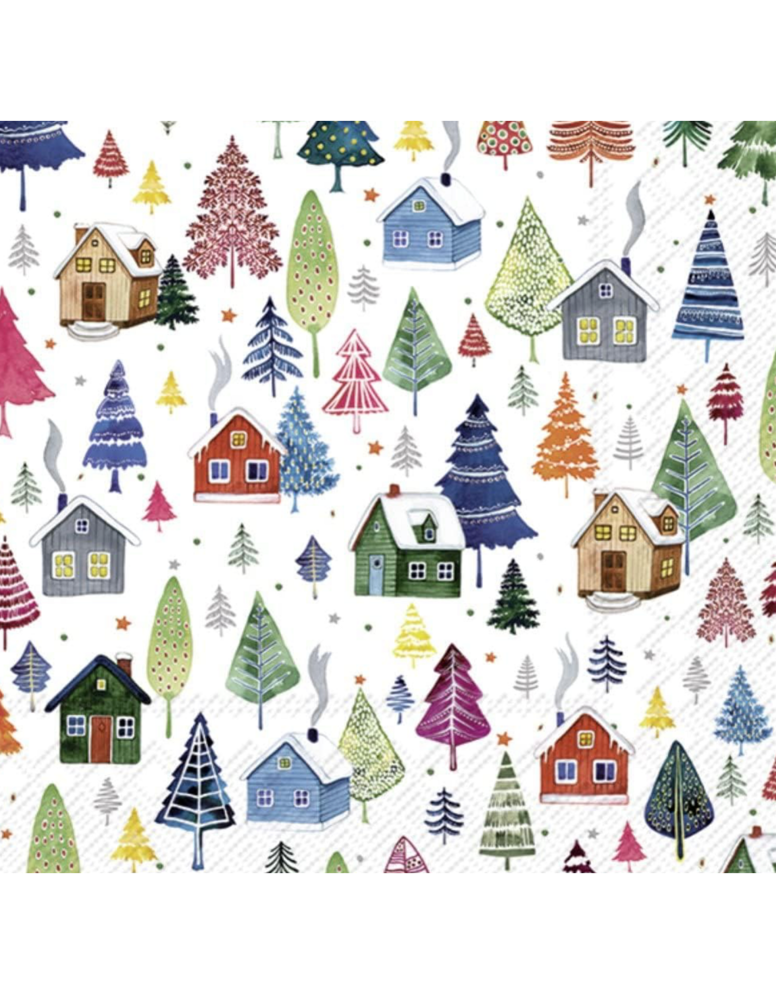 Winter Village - Cocktail Paper Napkin