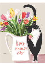 Mother's Day - Cat And Tulips