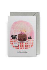 Birthday - Cake With Dog And Cat