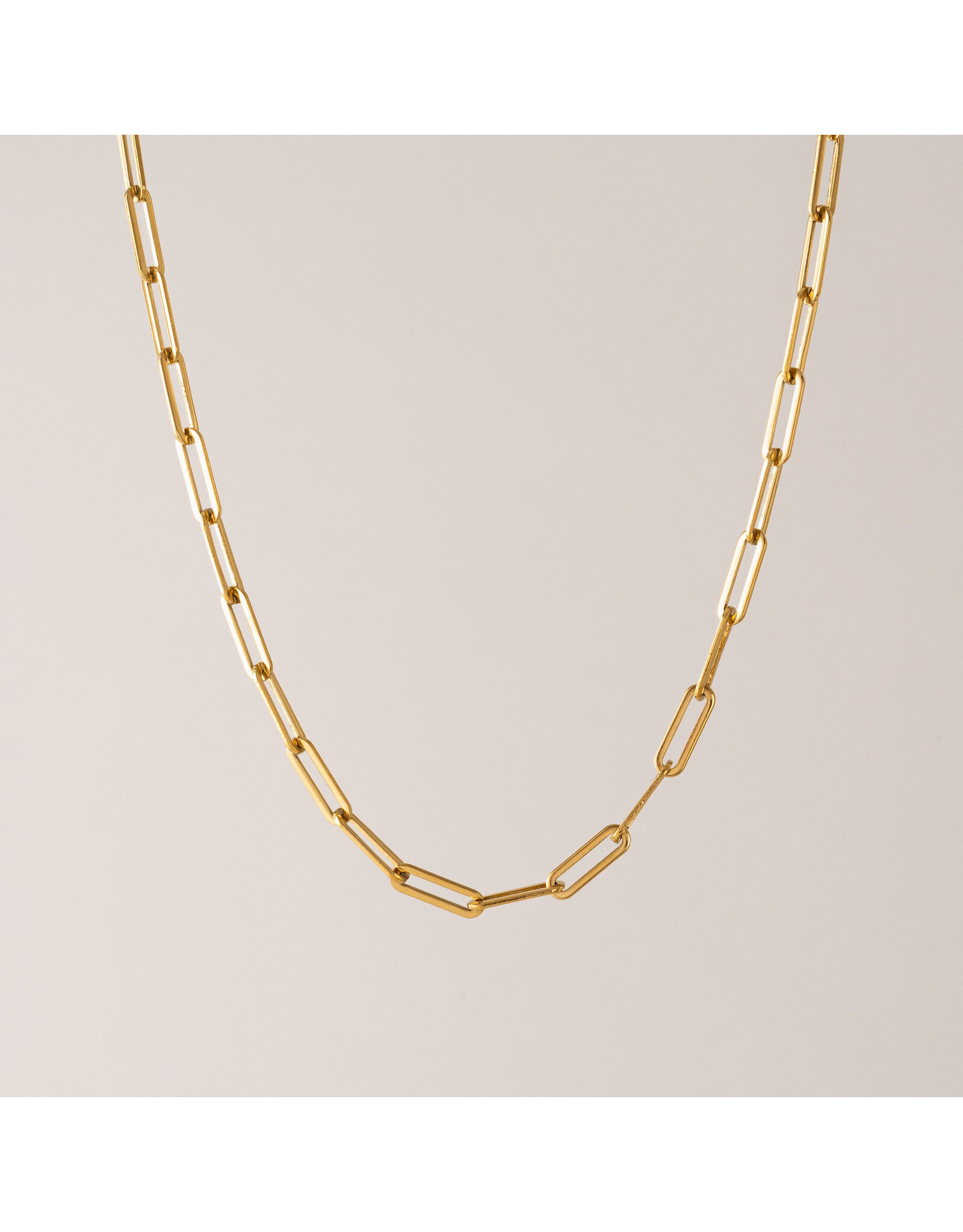 Bold Paperclip Necklace - Gold