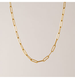 Bold Paperclip Necklace - Gold