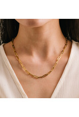 Bold Paperclip Necklace - Gold