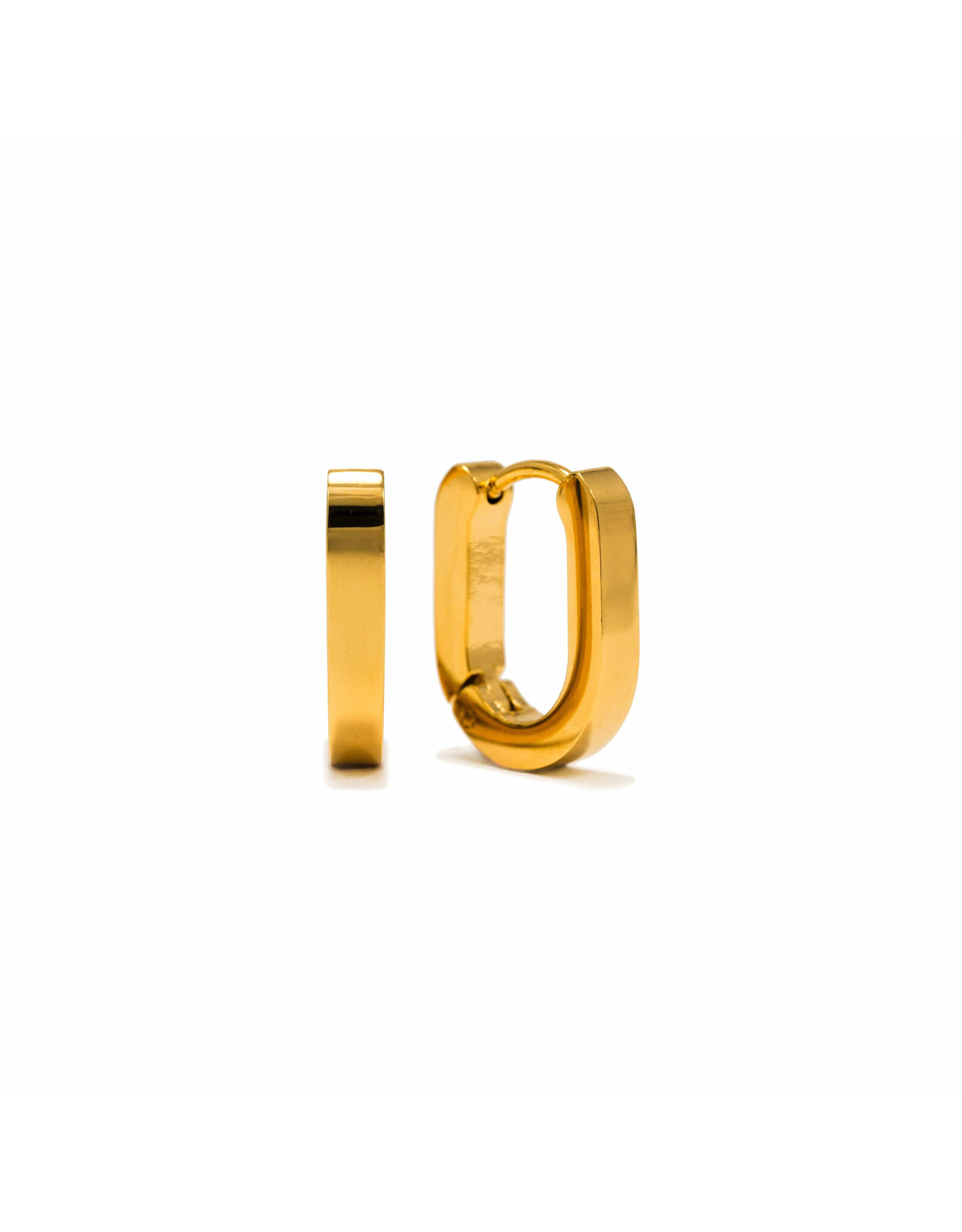 Maya Paperclip Hoops - Gold