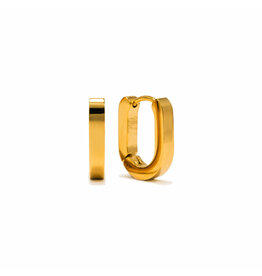 Maya Paperclip Hoops - Gold