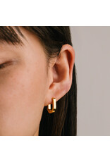 Maya Paperclip Hoops - Gold