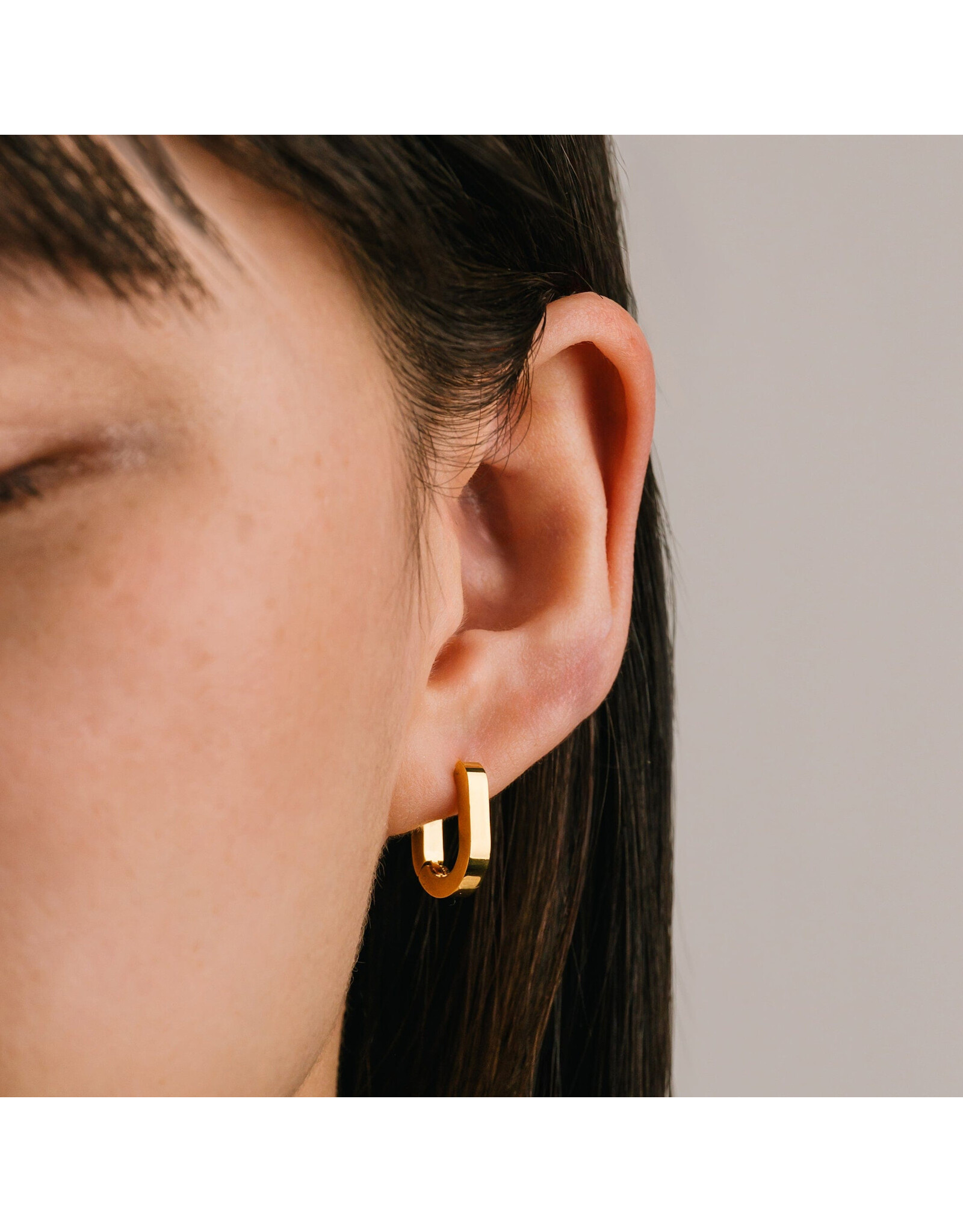 Maya Paperclip Hoops - Gold