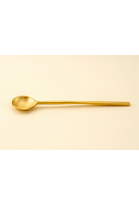 Shiny Brass Salt Spoon
