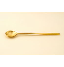 Shiny Brass Salt Spoon