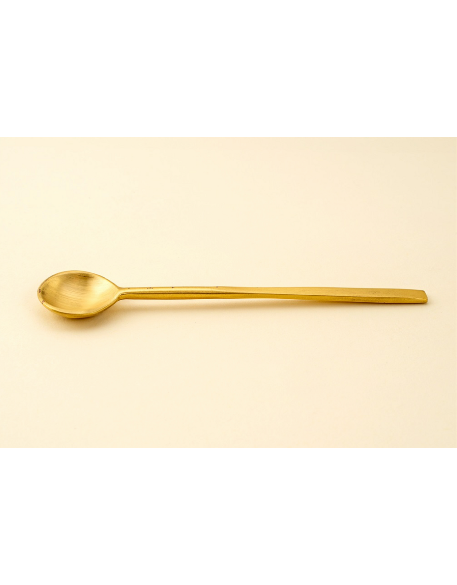 Shiny Brass Salt Spoon