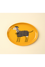 Dapper Dog Decorative Enameled Tray
