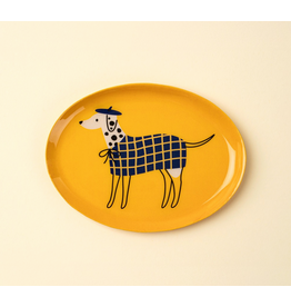 Dapper Dog Decorative Enameled Tray
