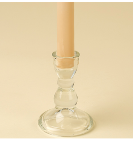 Callista Glass Candleholder - Clear -