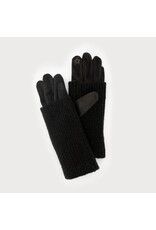 Ribbed Wrist-Warmer Faux Suede Gloves -