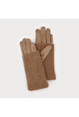 Ribbed Wrist-Warmer Faux Suede Gloves -