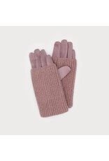 Ribbed Wrist-Warmer Faux Suede Gloves -
