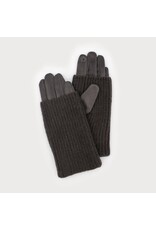Ribbed Wrist-Warmer Faux Suede Gloves -