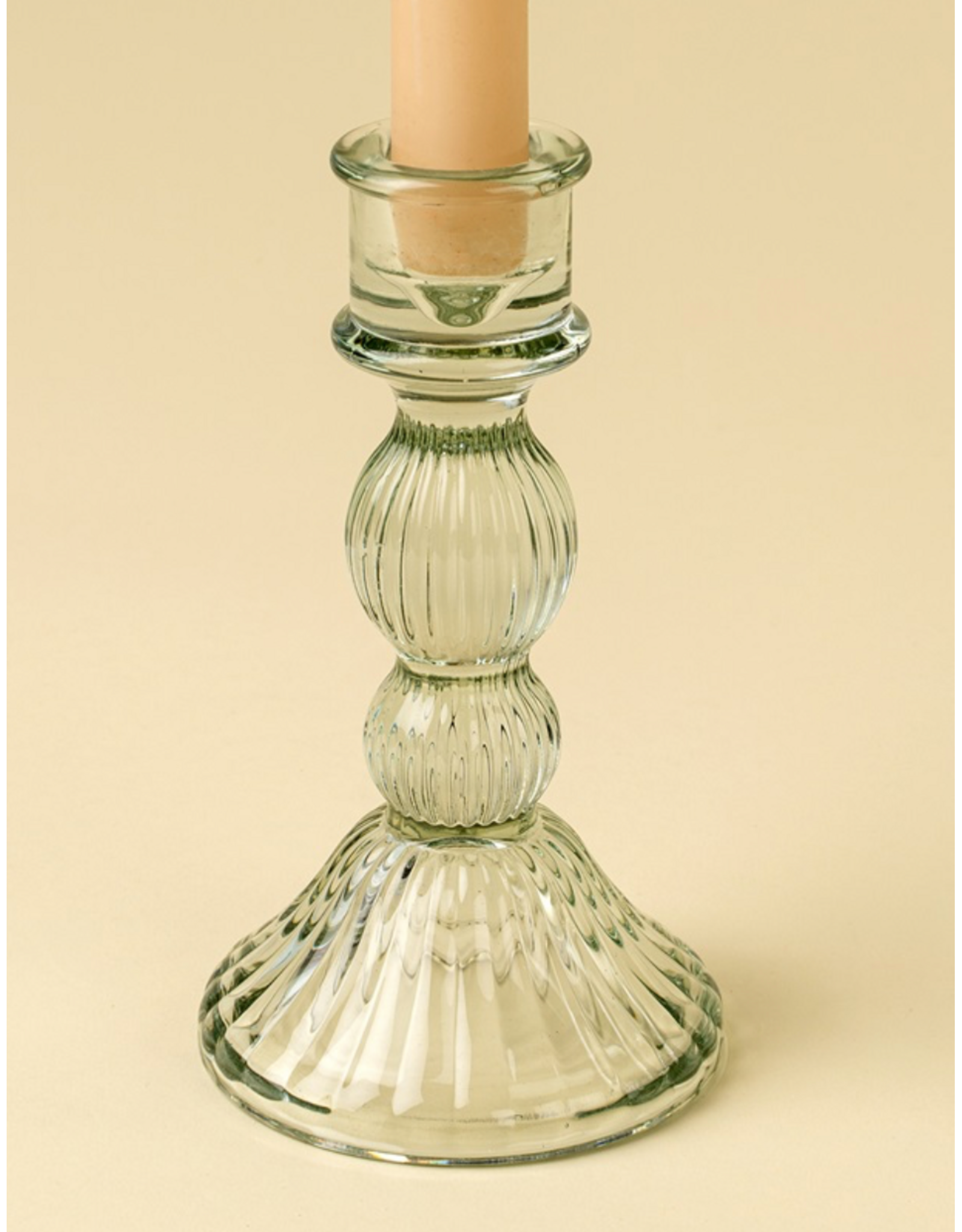 Callista Glass Candleholder - Aqua -