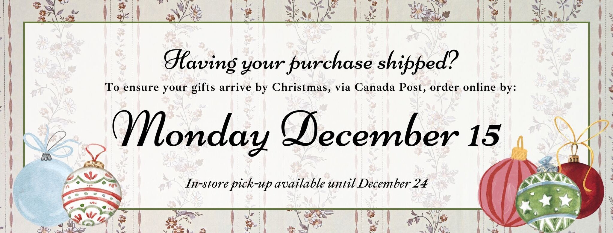 Last Day for Shipping