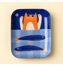 Kitty Catch Decorative Enameled Tray