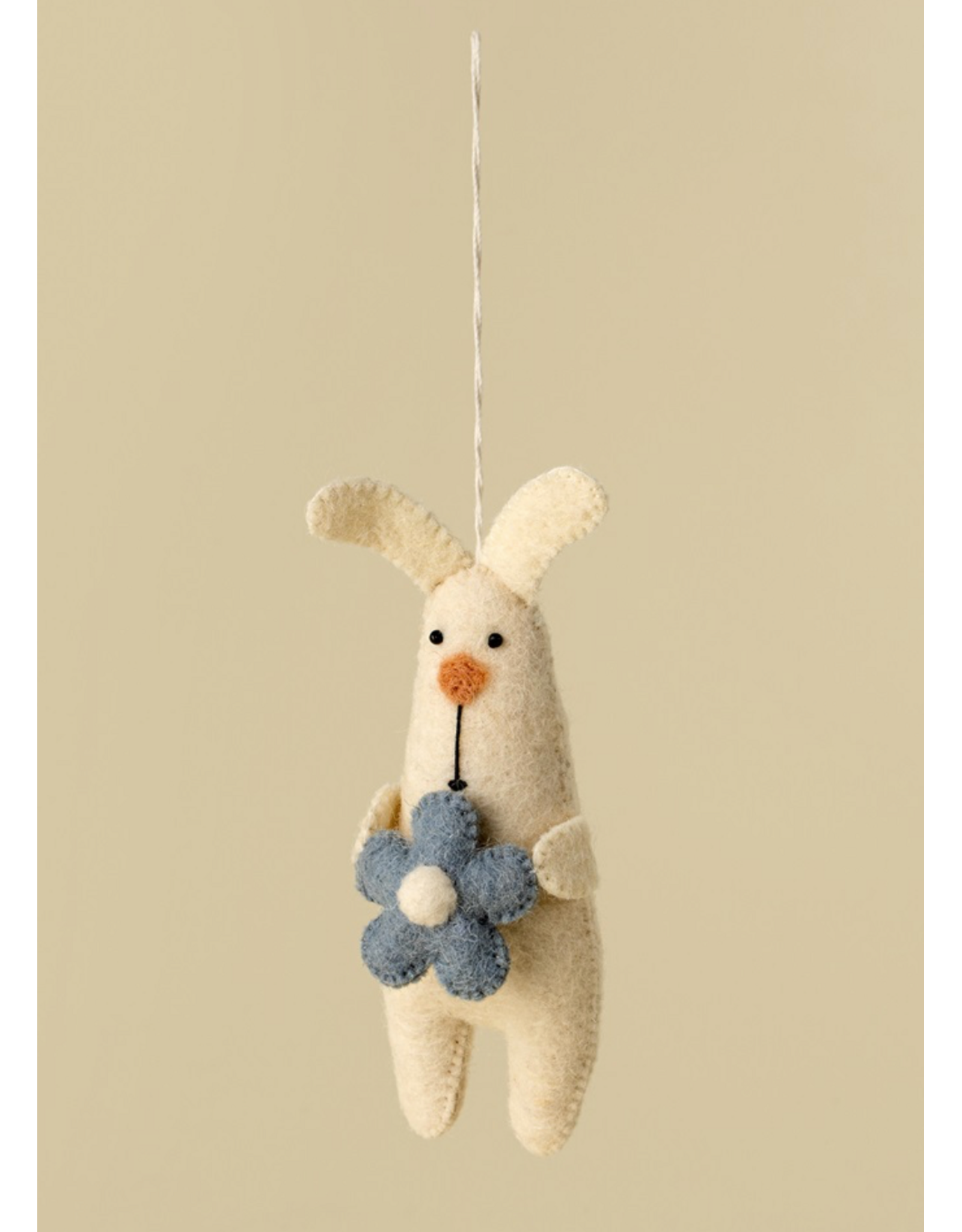 Blossom Bunny Felt Ornament -