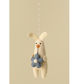 Blossom Bunny Felt Ornament -