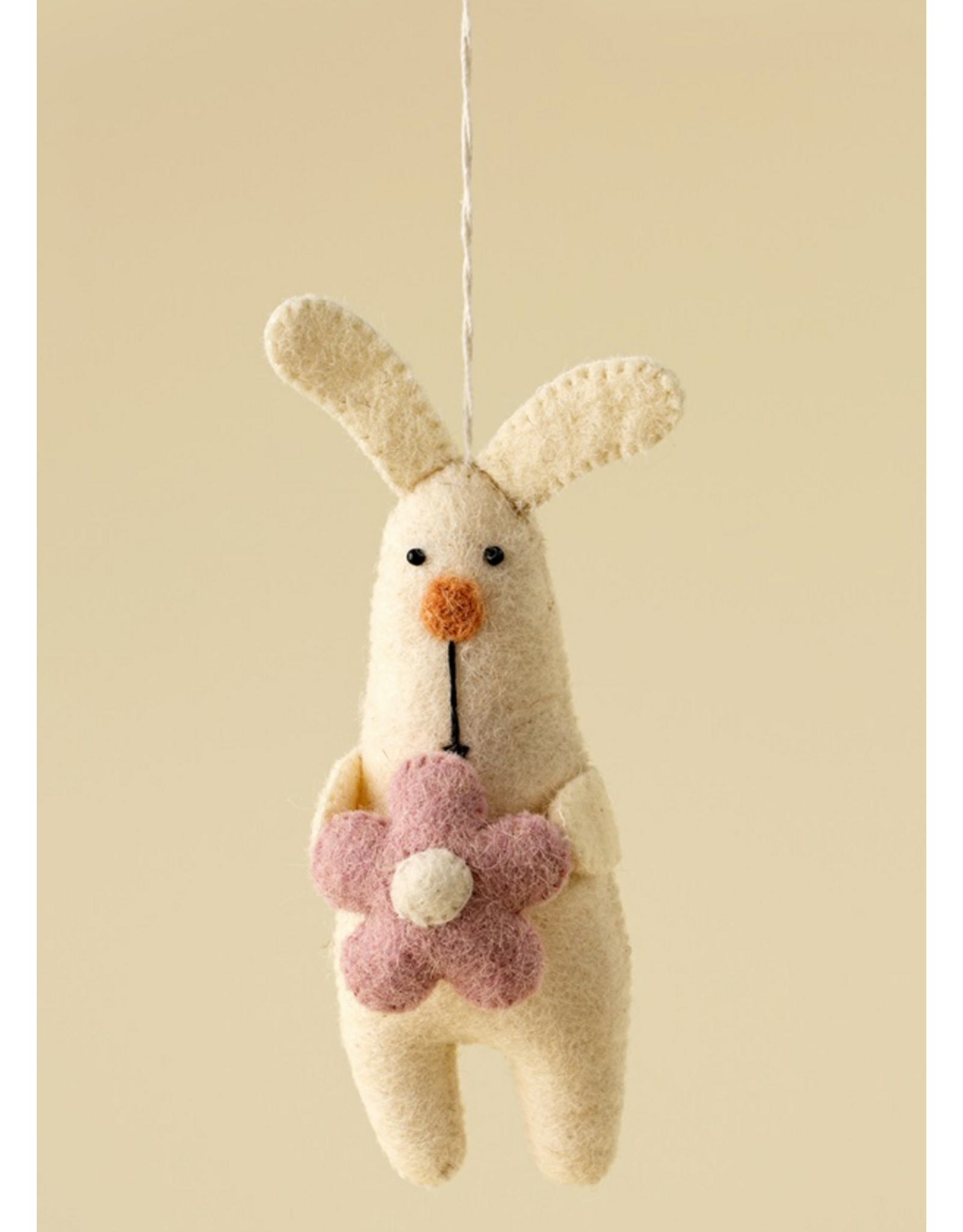 Blossom Bunny Felt Ornament -