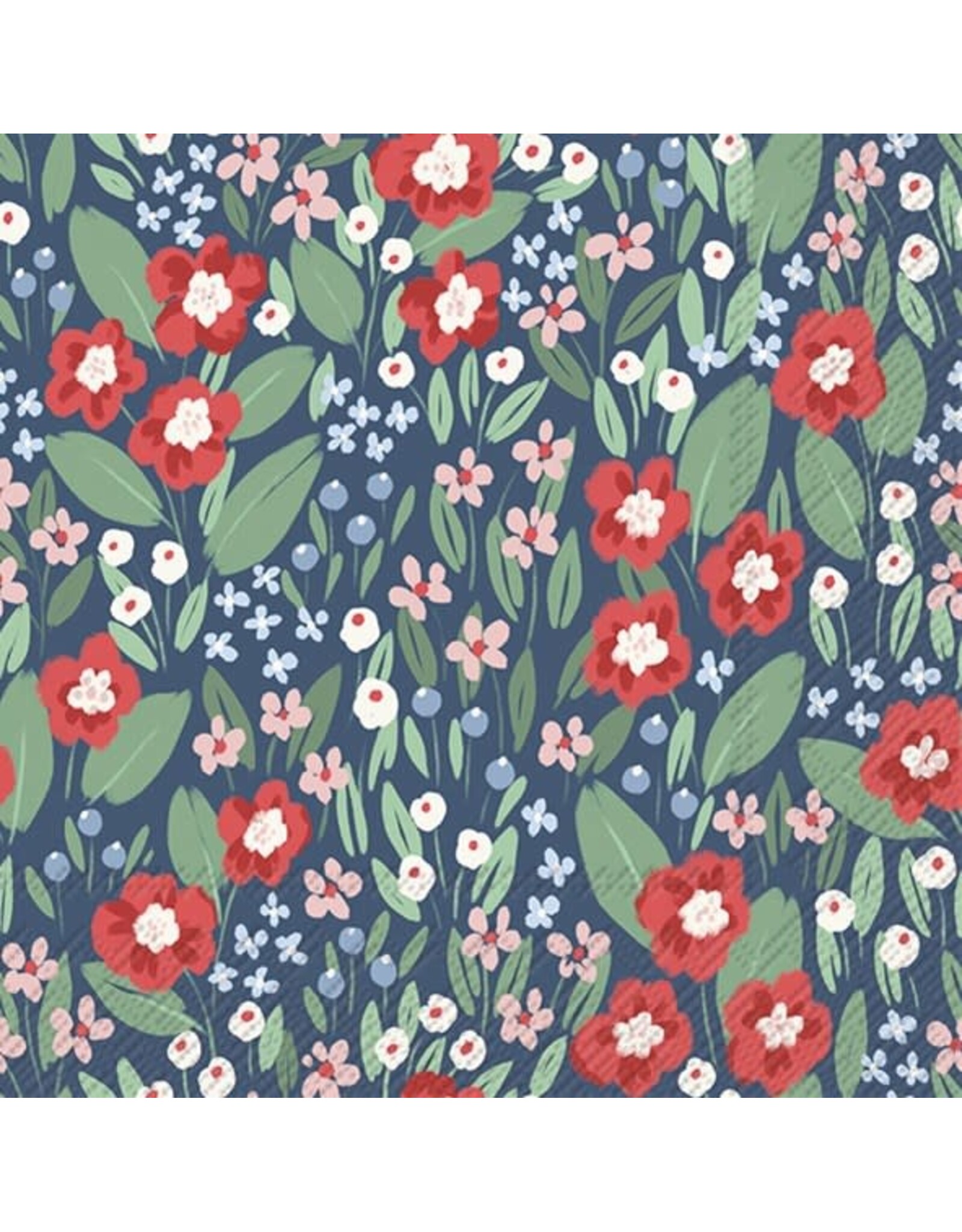 Joyful Arrangements - Paper Luncheon Napkin - Blue