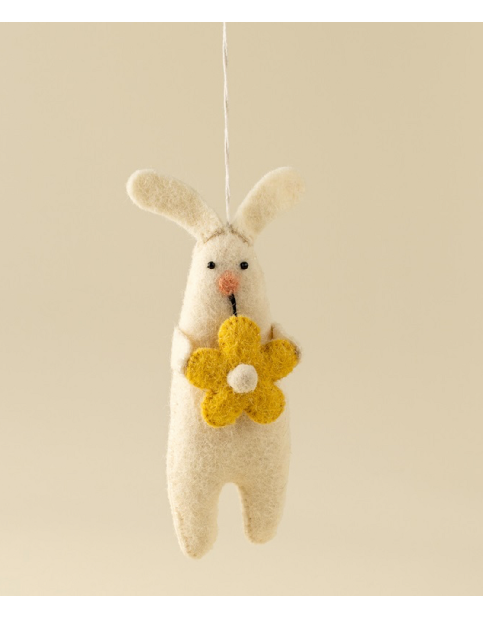 Blossom Bunny Felt Ornament -