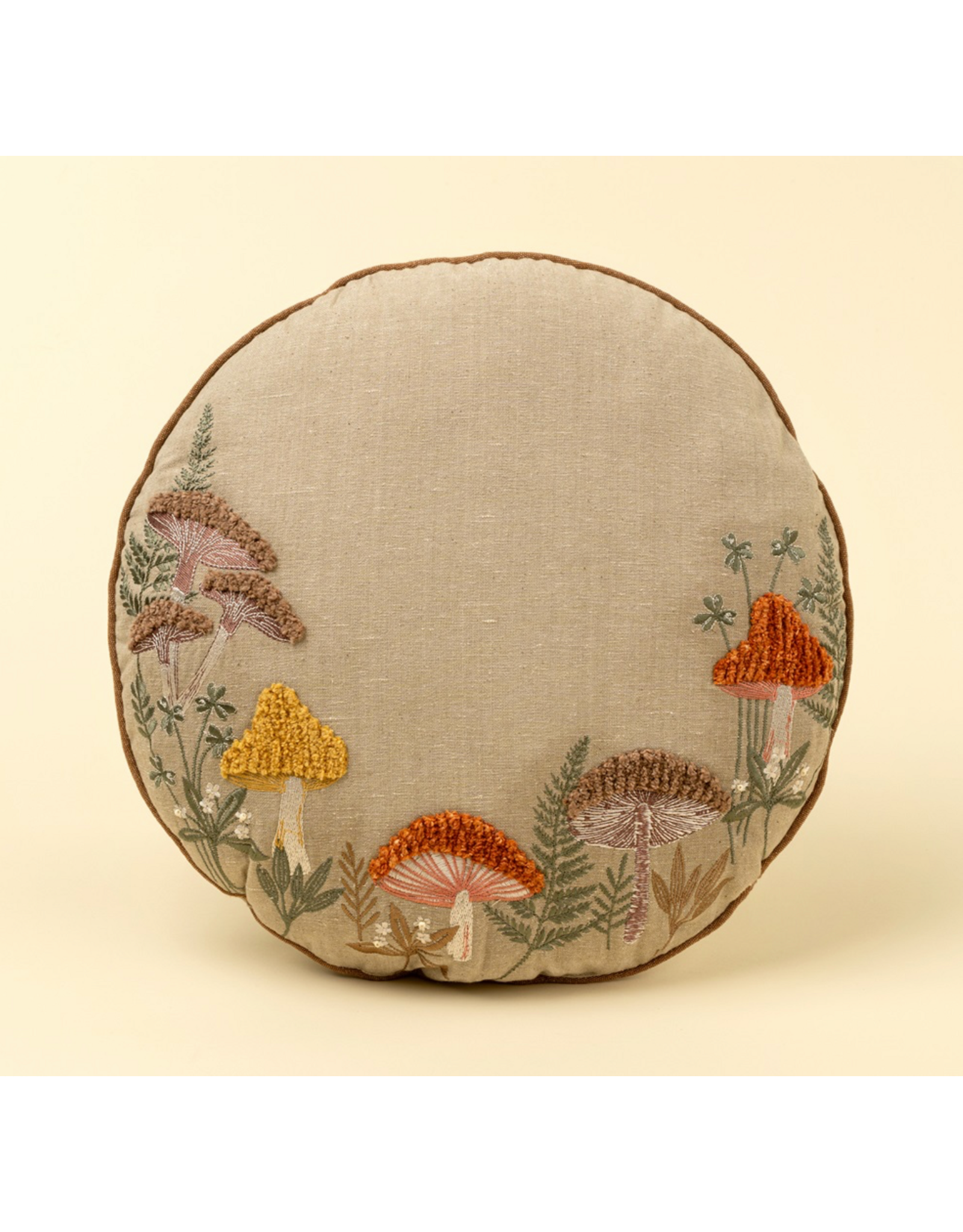 Mushroom Grove Round Pillow