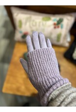 Ribbed Wrist-Warmer Faux Suede Gloves -