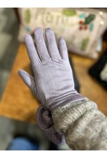 Ribbed Wrist-Warmer Faux Suede Gloves -