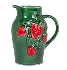 Large Strawberry & Leaf Pitcher