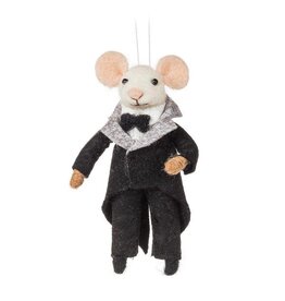 Groom Mouse Ornament In Tuxedo