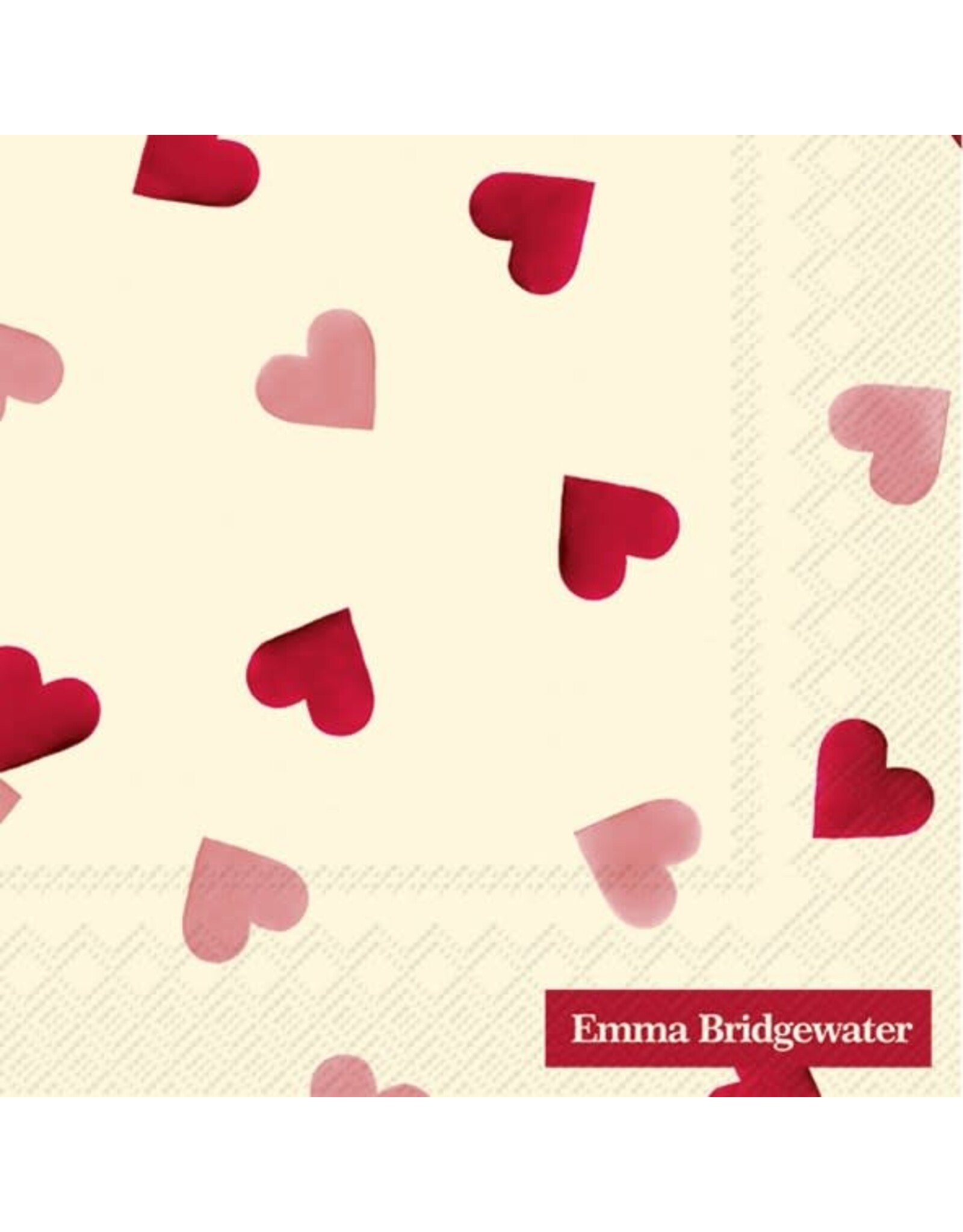 Pink Hearts - Paper Cocktail Napkin