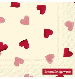 Pink Hearts - Paper Cocktail Napkin