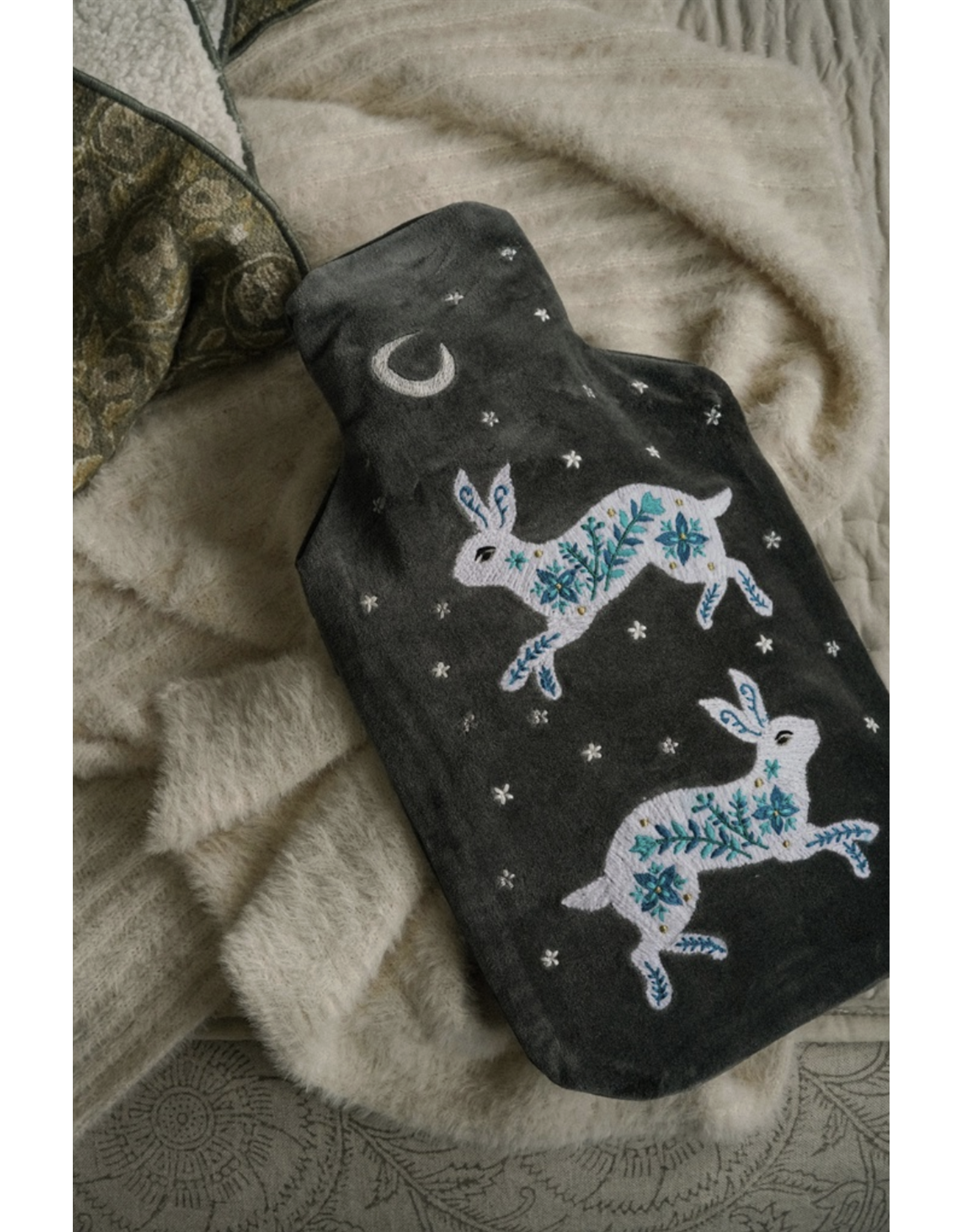 Celestial Rabbit Velvet Hot Water Bottle