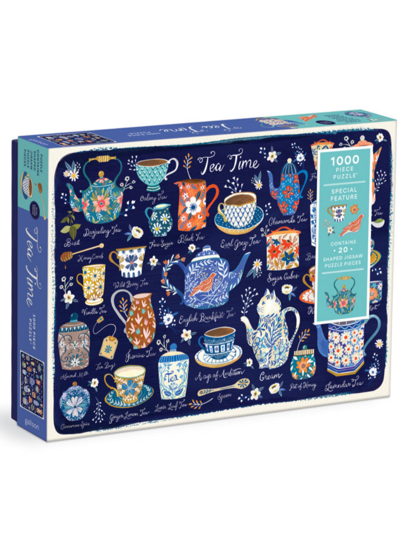 Tea Time 1000 Piece Puzzle with Shaped Pieces