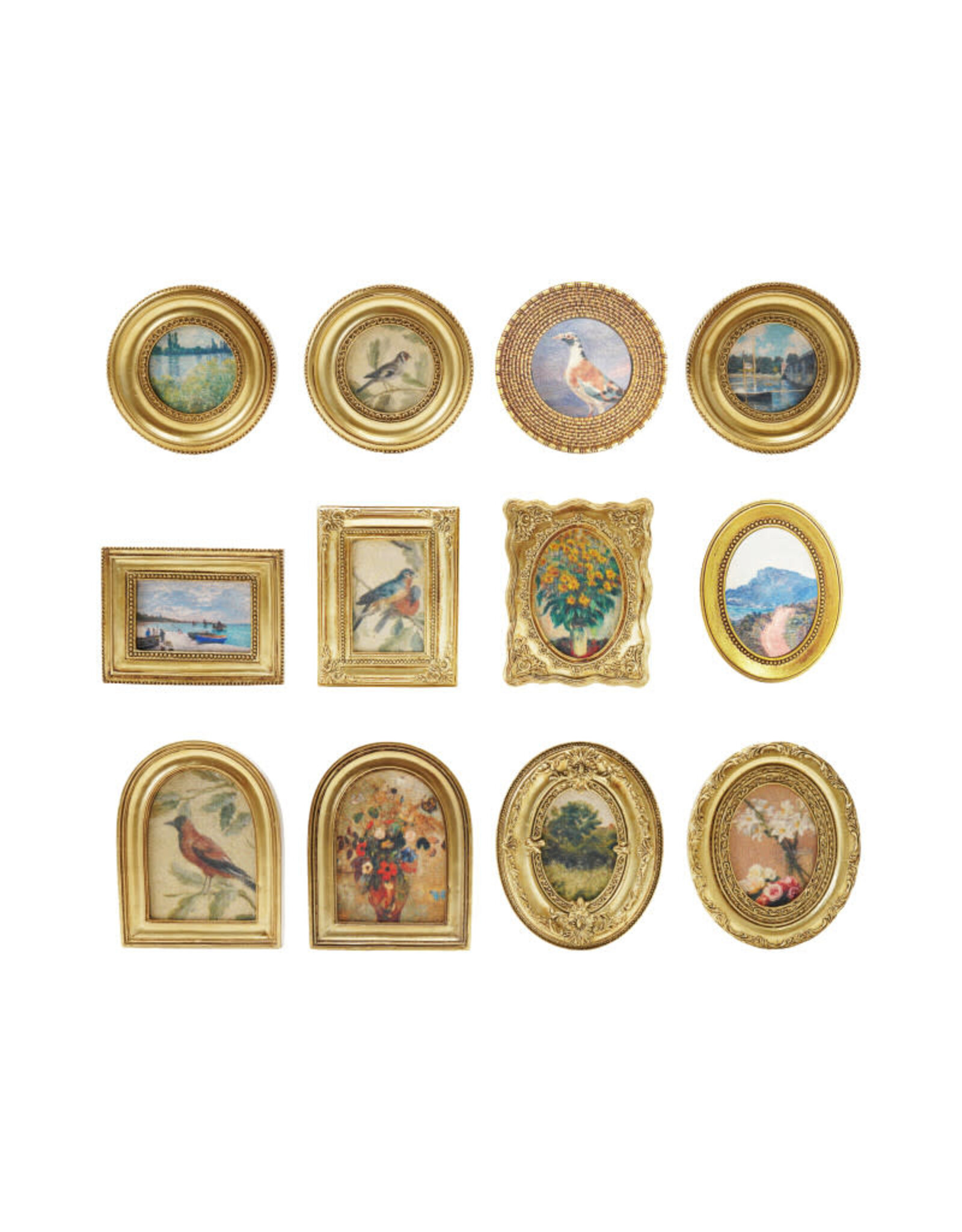 4" H Resin Picture Frame Magnet - Gold -