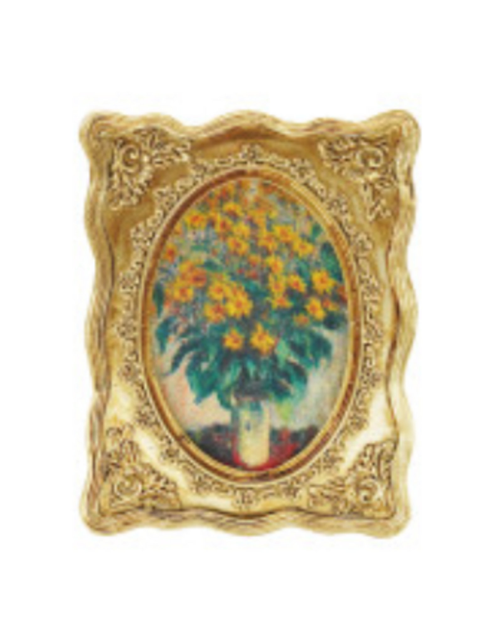 4" H Resin Picture Frame Magnet - Gold -