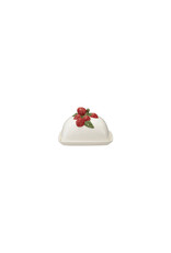 Stoneware Butter Dish - Raspberry Handle