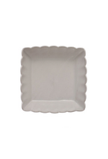 White Stoneware Scalloped Serving Dishes -
