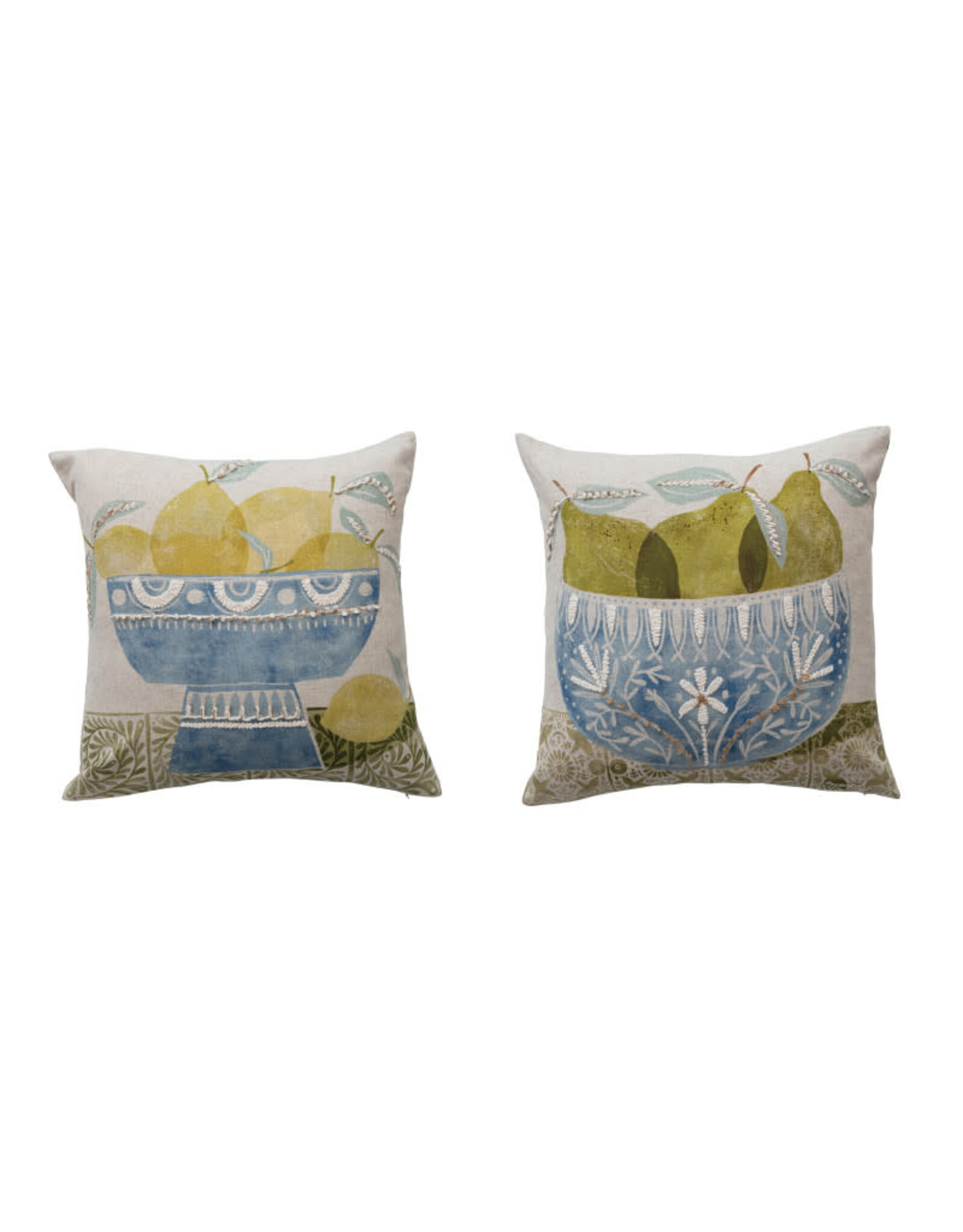 18" Fruit Printed Pillow -