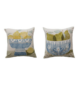 18" Fruit Printed Pillow -