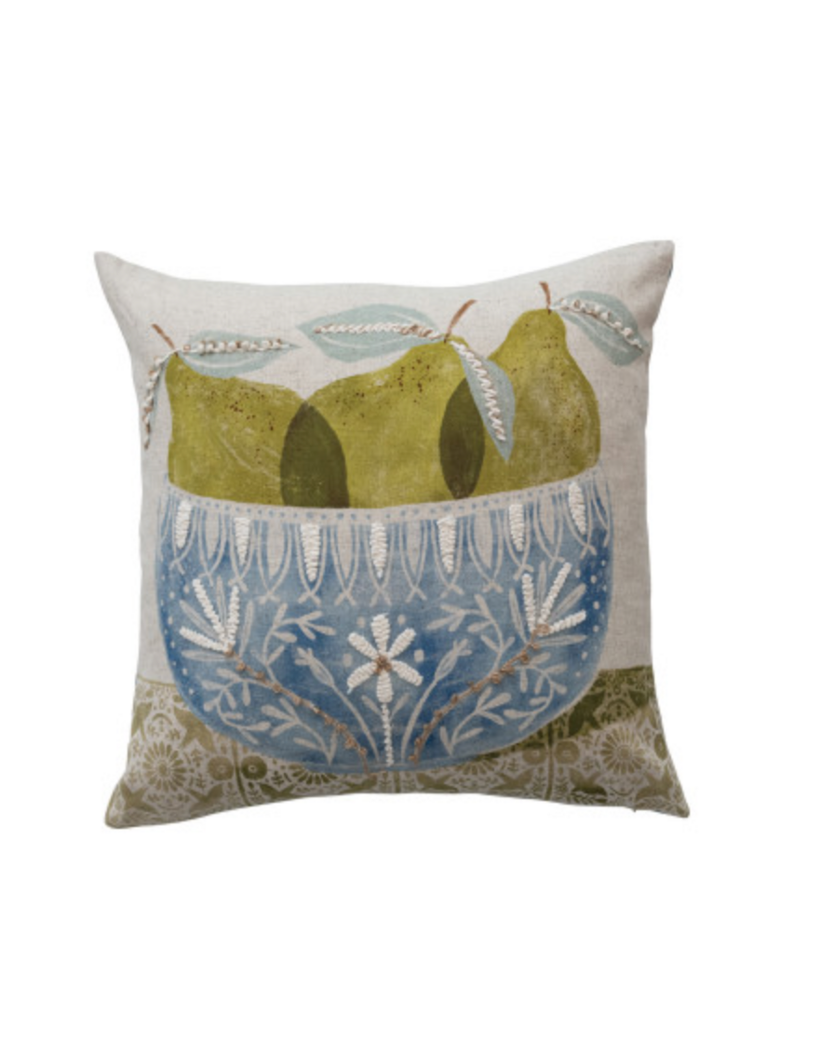 18" Fruit Printed Pillow -