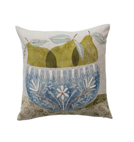 18" Fruit Printed Pillow -